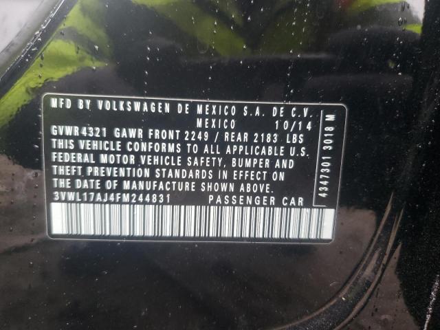 2015 VOLKSWAGEN JETTA SEL 3VWL17AJ4FM244831