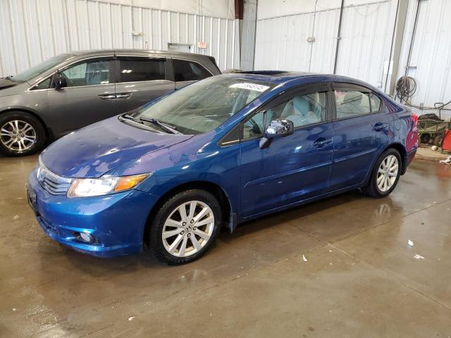HONDA CIVIC EX 2012 blue  gas 19XFB2F89CE029795 photo #1
