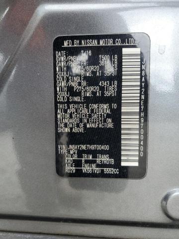2017 NISSAN ARMADA PLA - JN8AY2NE7H9700400