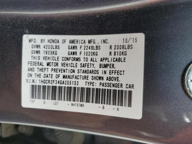 2016 HONDA ACCORD LX - 1HGCR2F34GA055153