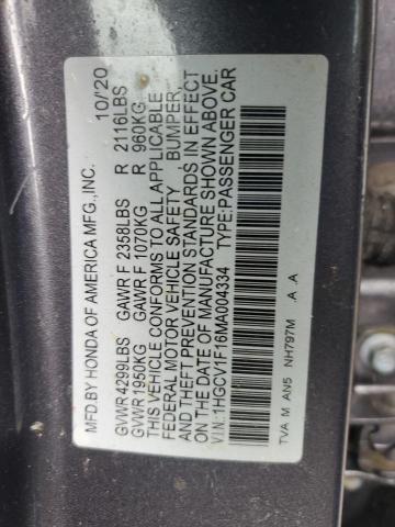 2021 HONDA ACCORD LX - 1HGCV1F16MA004334