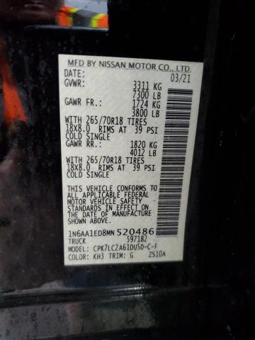 2021 NISSAN TITAN SV 1N6AA1ED8MN520486