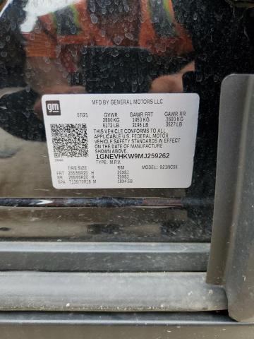 2021 CHEVROLET TRAVERSE L 1GNEVHKW9MJ259262