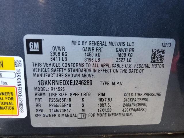 2014 GMC ACADIA SLE - 1GKKRNEDXEJ246289
