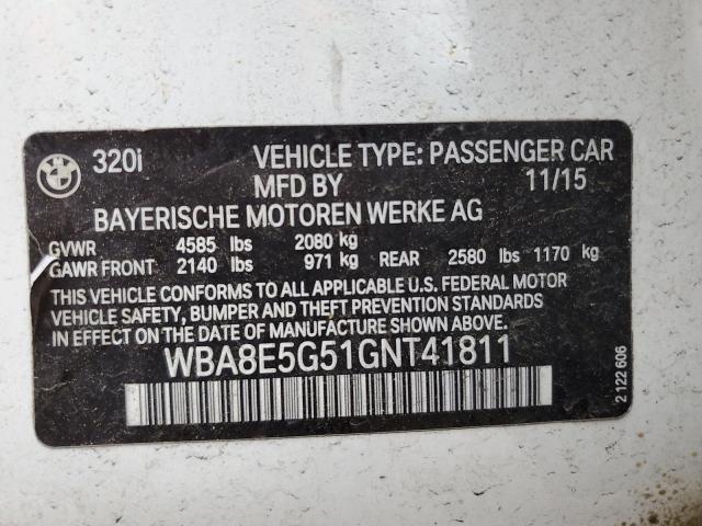 2016 BMW 320 XI WBA8E5G51GNT41811