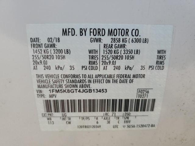 2018 FORD EXPLORER S 1FM5K8GT4JGB13453