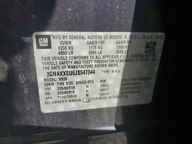 2018 CHEVROLET EQUINOX PR - 3GNAXXEU6JS547344