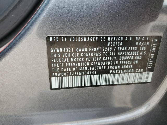 2015 VOLKSWAGEN JETTA SE - 3VWD07AJ7FM336443