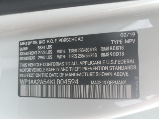 2019 PORSCHE MACAN - WP1AA2A54KLB04594