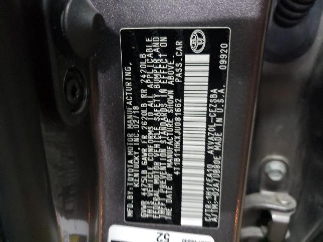 2018 TOYOTA CAMRY L 4T1B11HKXJU081662