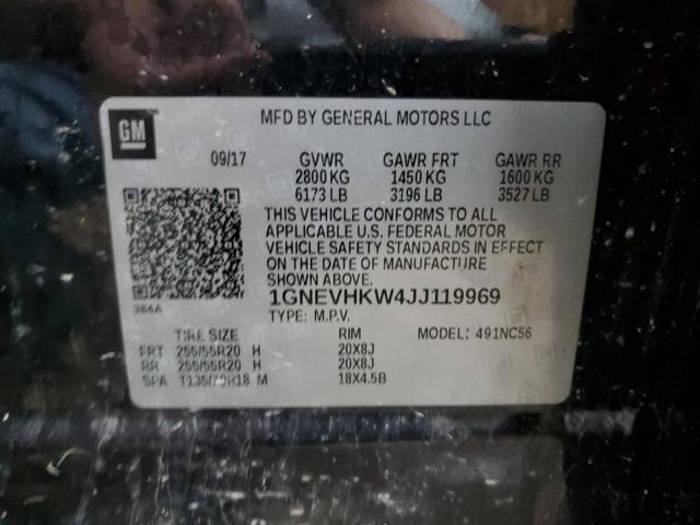 2018 CHEVROLET TRAVERSE L - 1GNEVHKW4JJ119969