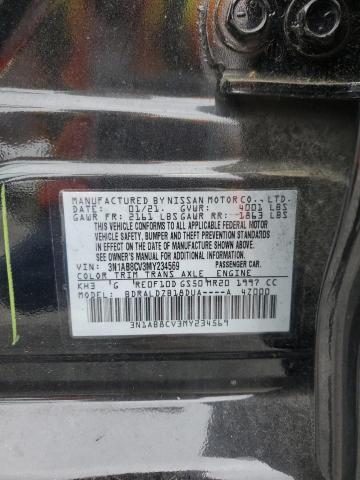 2021 NISSAN SENTRA SV - 3N1AB8CV3MY234569