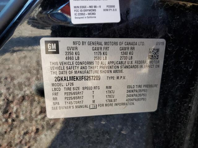 2015 GMC TERRAIN SL 2GKALMEK8F6267209