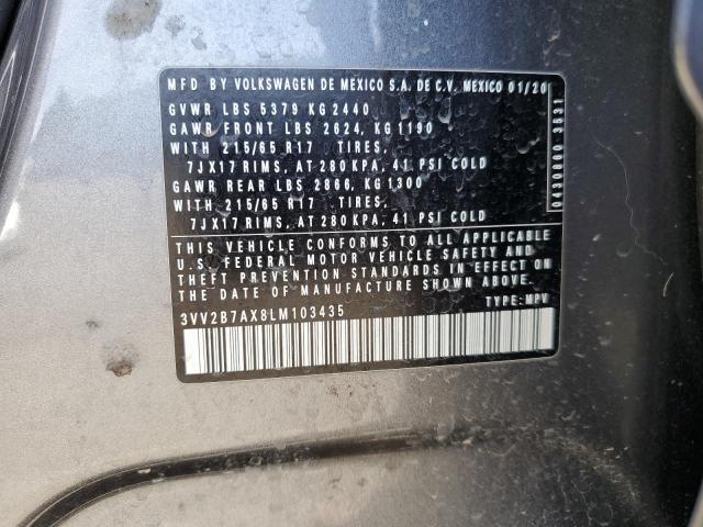 2020 VOLKSWAGEN TIGUAN SE - 3VV2B7AX8LM103435