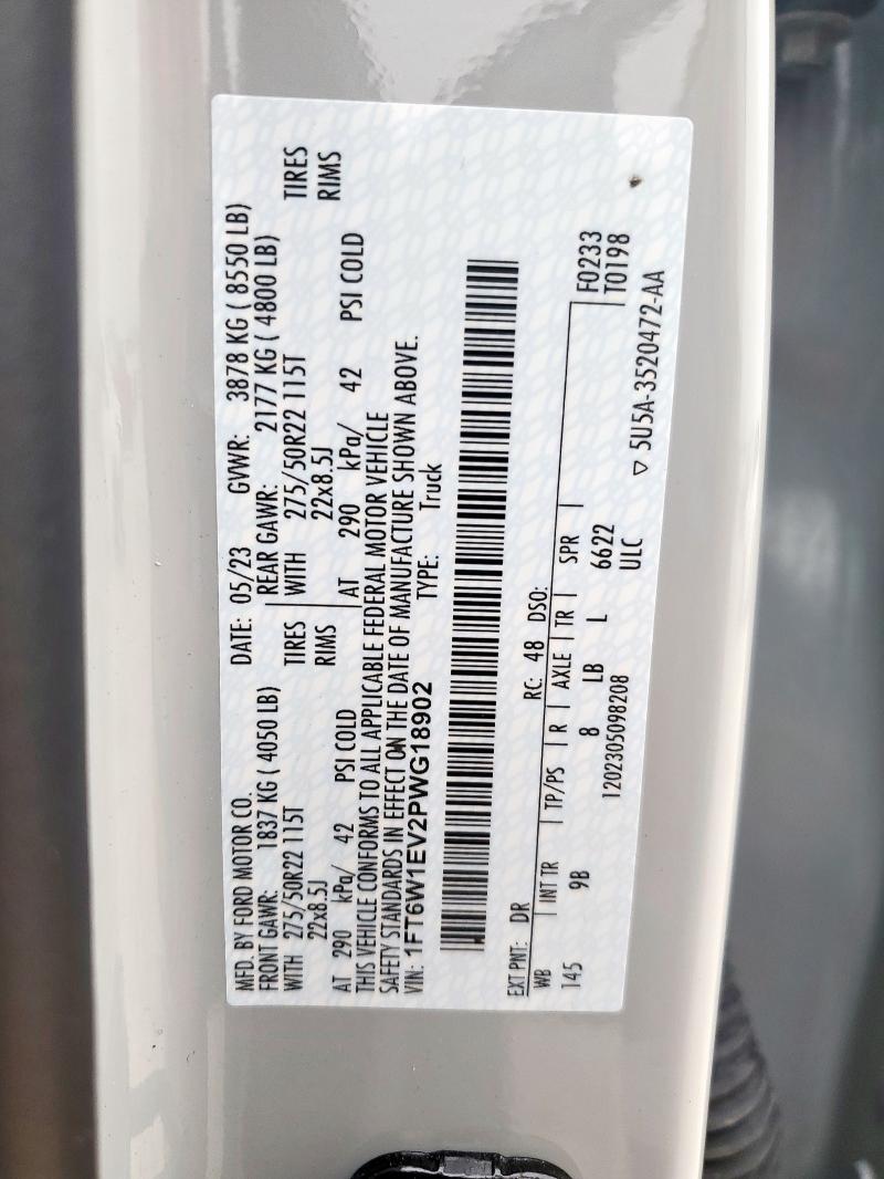2023 FORD F150 LIGHT 1FT6W1EV2PWG18902