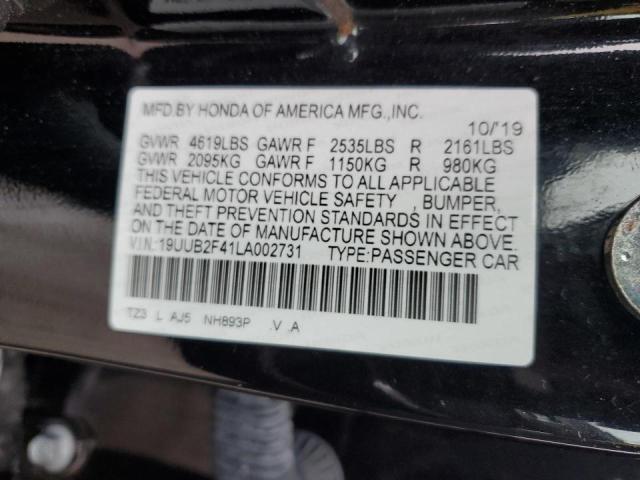 2020 ACURA TLX TECHNO 19UUB2F41LA002731