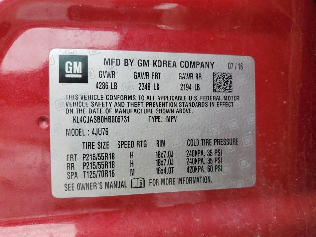 2017 BUICK ENCORE PRE - KL4CJASB0HB006731