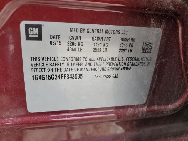 2015 BUICK LACROSSE 1 1G4G15G34FF343095