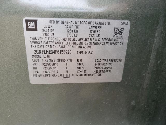 2015 CHEVROLET EQUINOX LT - 2GNFLHE34F6158920