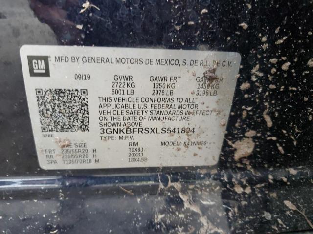 2020 CHEVROLET BLAZER PREMIER 3GNKBFRSXLS541894