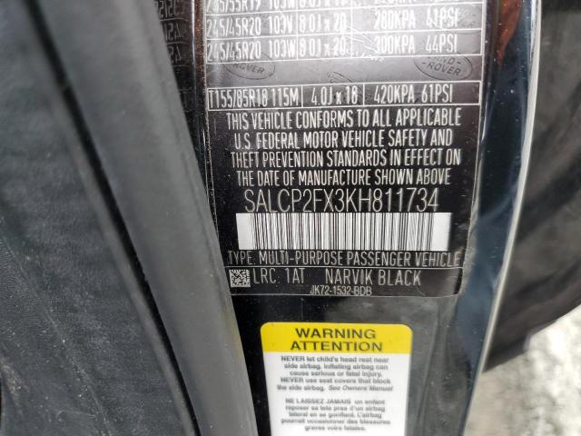 2019 LAND ROVER DISCOVERY SALCP2FX3KH811734