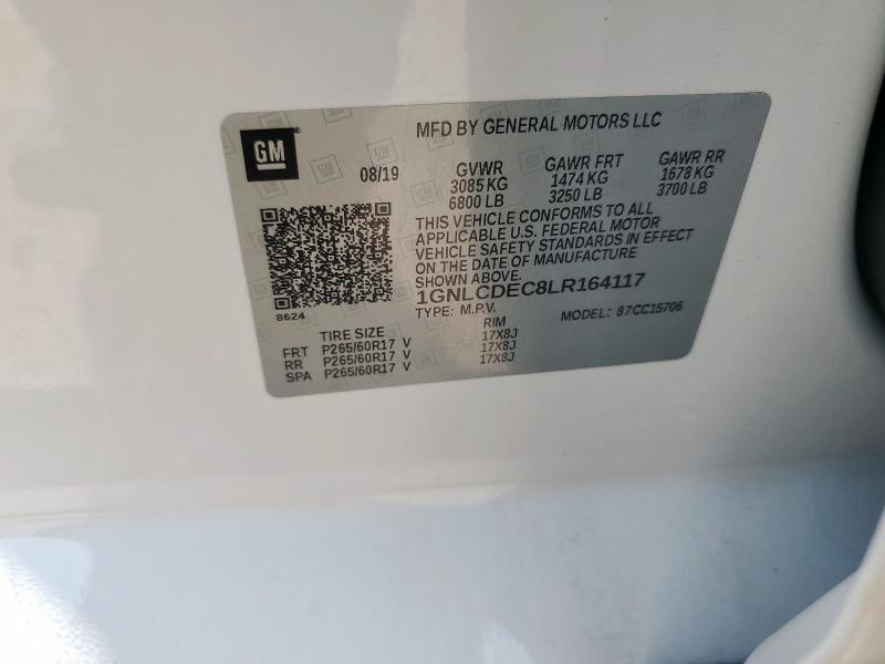 2020 CHEVROLET TAHOE POLI 1GNLCDEC8LR164117