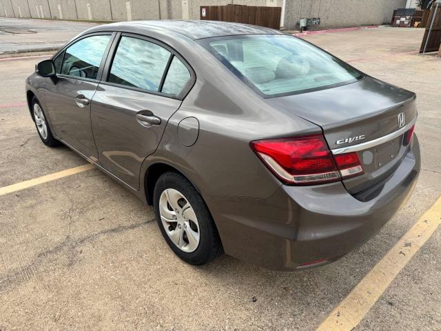 HONDA CIVIC LX 2013 gray sedan 4d gas 2HGFB2F56DH580635 photo #4