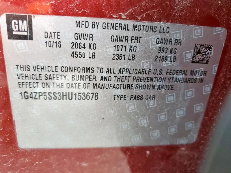 2017 BUICK LACROSSE E - 1G4ZP5SS3HU153678