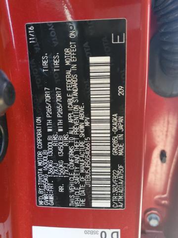 2016 TOYOTA 4RUNNER SR - JTEBU5JR5G5406615