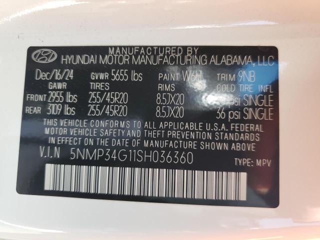 2025 HYUNDAI SANTA FE L - 5NMP34G11SH036360