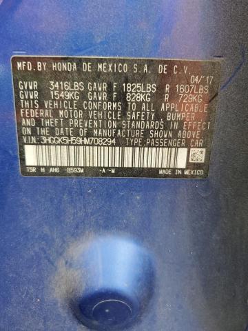 2017 HONDA FIT LX 3HGGK5H59HM708294