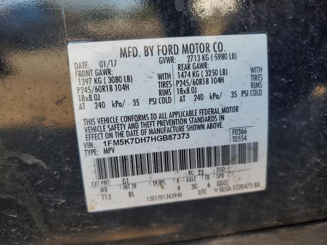 2017 FORD EXPLORER X 1FM5K7DH7HGB87373