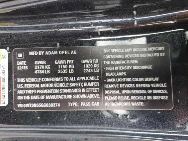 2016 BUICK CASCADA PR W04WT3N55GG038374