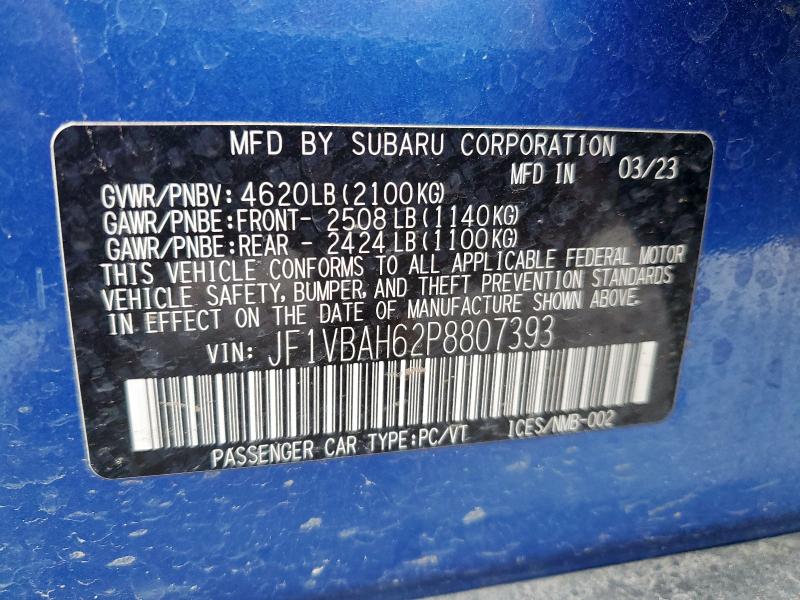 2023 SUBARU WRX PREMIU - JF1VBAH62P8807393
