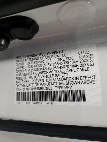 2022 HONDA PASSPORT E 5FNYF8H56NB003932