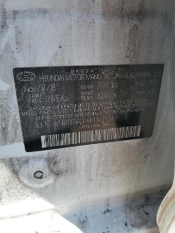 2019 HYUNDAI ELANTRA SE - 5NPD74LF6KH435549
