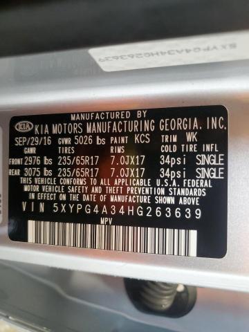 2017 KIA SORENTO LX - 5XYPG4A34HG263639