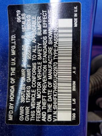 2019 HONDA CIVIC EX - SHHFK7H65KU422970