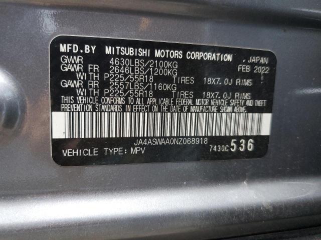 2022 MITSUBISHI ECLIPSE CR JA4ASWAA0NZ068918