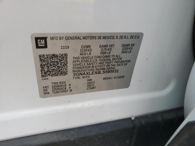 2020 CHEVROLET EQUINOX LT - 3GNAXLEX8LS590931