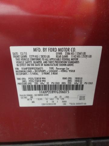 2015 FORD TAURUS SEL 1FAHP2E89FG206075