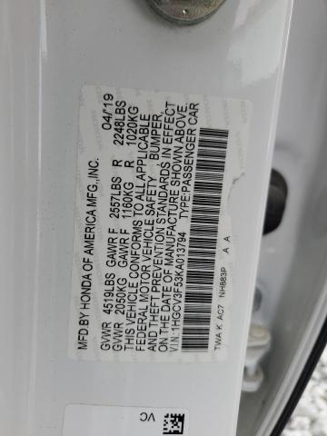 2019 HONDA ACCORD HYB - 1HGCV3F53KA013794