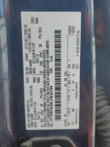 2020 FORD F150 SUPERCREW 1FTEW1E58LFB32794