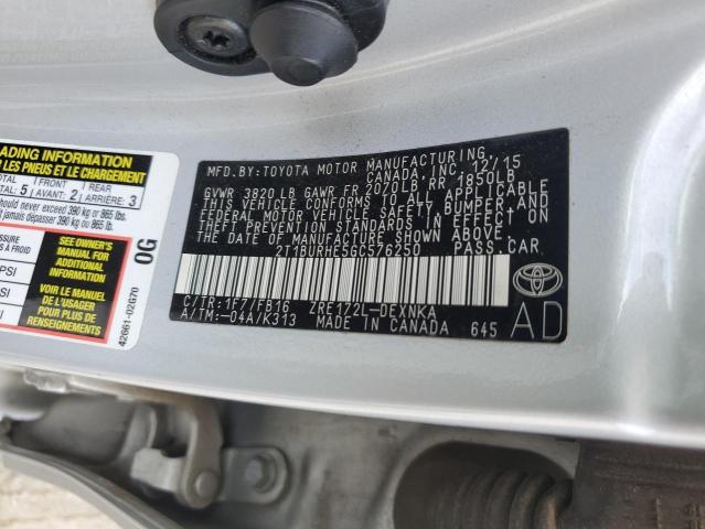 2016 TOYOTA COROLLA L 2T1BURHE5GC576250