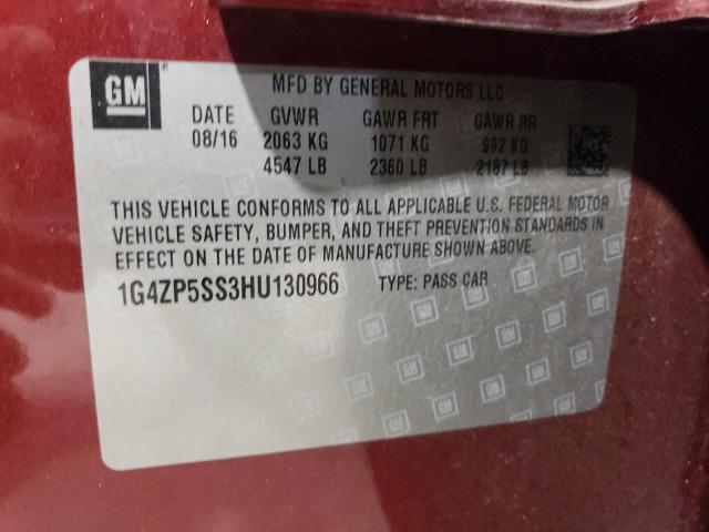 2017 BUICK LACROSSE E - 1G4ZP5SS3HU130966