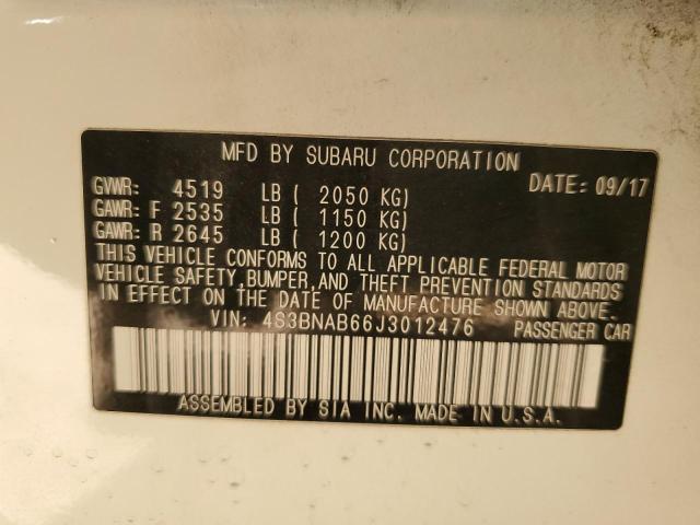 2018 SUBARU LEGACY 2.5 - 4S3BNAB66J3012476