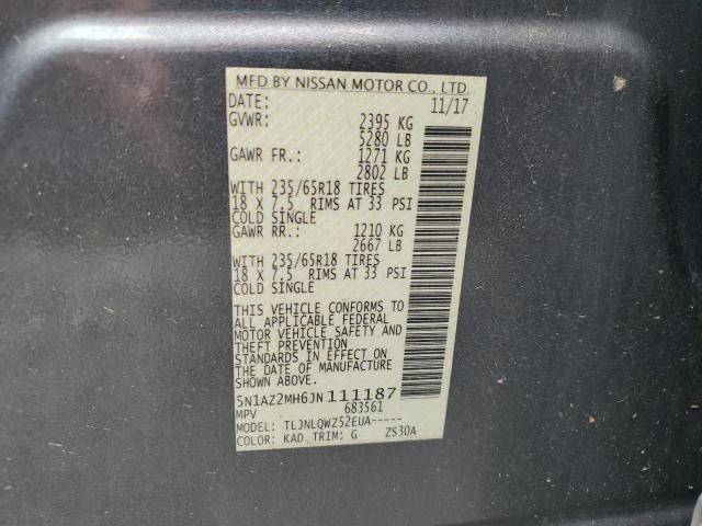 2018 NISSAN MURANO S 5N1AZ2MH6JN111187
