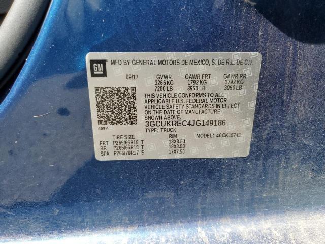 2018 CHEVROLET SILVERADO - 3GCUKREC4JG149186