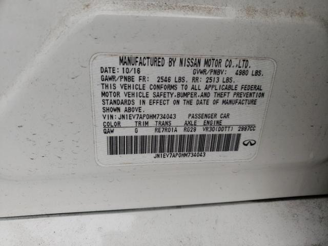 2017 INFINITI Q50 PREMIU JN1EV7AP0HM734043