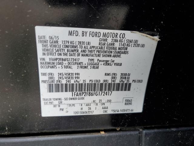 2015 FORD TAURUS LIM - 1FAHP2F86FG172417